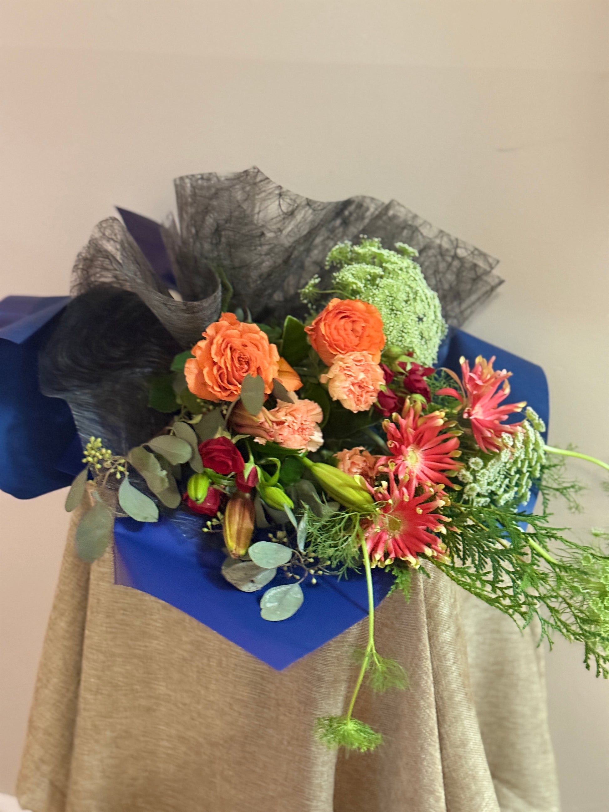 Midnight Ember Bouquet - Flower Arrangement