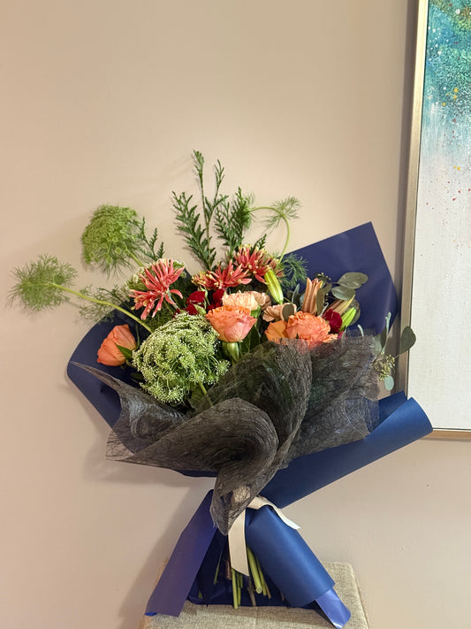 Midnight Ember Bouquet - Flower Arrangement